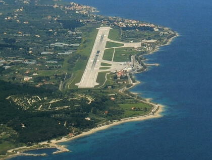 Aerial view of Lesvos airport